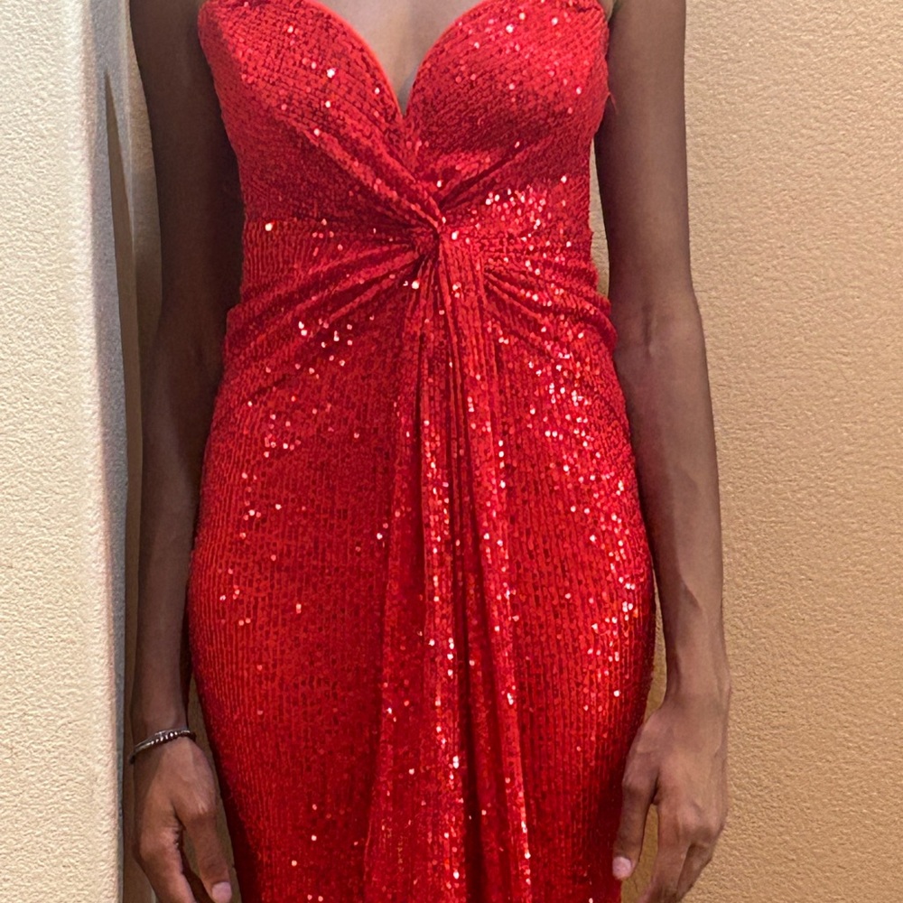 Red Fashion Nova Prom gown
